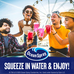 Juicy Mixes Ocean Spray White Cran-Strawberry glass with poured drink