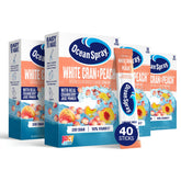Juicy Mixes Ocean Spray White Cran-Peach packaging for on-the-go hydration.