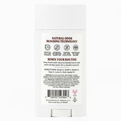 JUKEBOX Vanilla on Vinyl deodorant bottle back shows ingredients and formula