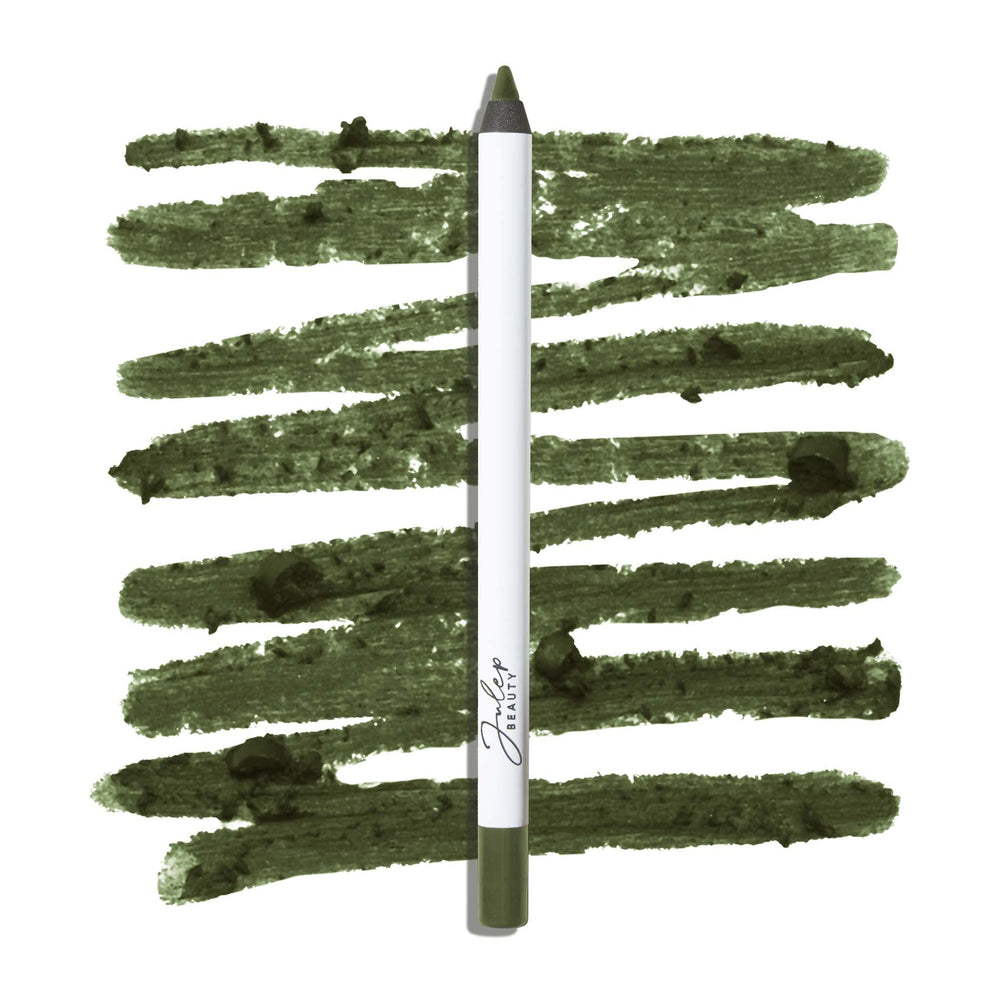 Julep When Pencil Met Gel camo green matte pencil swatch with long lasting color