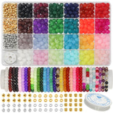 JULIMAIDONG 8mm glass beads collection for vibrant DIY jewelry.