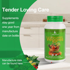 JulyDeer bottle nutrition facts panel highlights daily antioxidant support