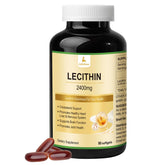 JulyDeer sunflower lecithin softgels bottle shows 2400 mg potency for daily wellness.