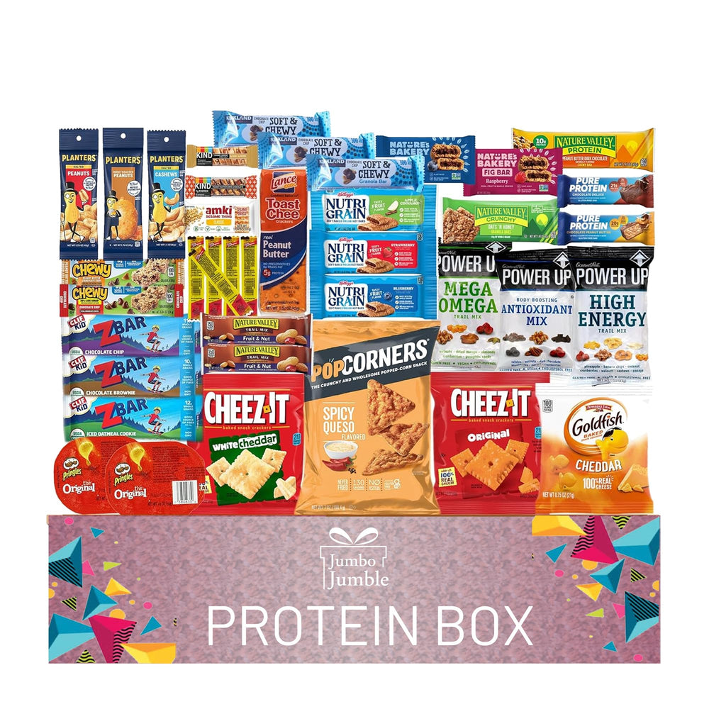 Jumbo Jumble snack box 40 count ready for gifting and sharing.