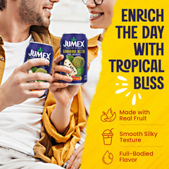 Jumex juice nectar pour demonstrates thick, flavorful base for cocktails and mocktails.