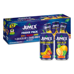 Jumex 12-pack cans of strawberry banana & guava nectar with bold fruit blend