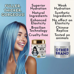 Jumybee B-Tox with keratin and collagen highlights strength and elasticity benefits