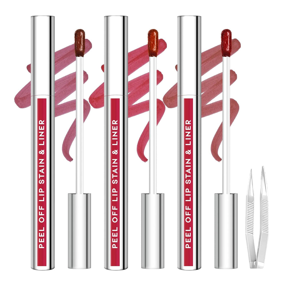 JUNECODE lip stain peel-off set packaging highlighting the complete color kit
