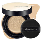 JUNG SAEM MOOL Essential Skin Nuder Cushion bottle shows natural radiant finish for daily glow.