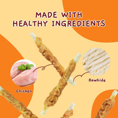Jungle Calling dental chew sticks illustrated as a chew friendly tool for gums