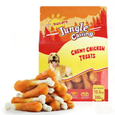 Friandise Jungle Calling os poulet mordante, récompense savoureuse pour chien actif.