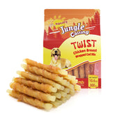 Jungle Calling rawhide-free dog chews in pack for longer chewing sessions