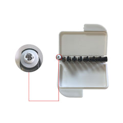 Close-up of wax guard protecting a receiver from earwax and debris