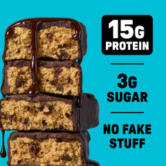 JUNKLESS Chocolate Chip Cookie Dough Bar wrapping on display