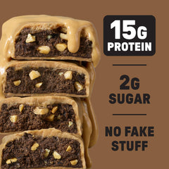 JUNKLESS Peanut Butter Chocolate Brownie Bar ingredient list highlights no artificial flavors.