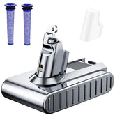 JUNWOOD Dyson V6 battery exterior shows high capacity for longer cleaning sessions