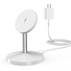 JUPAZIP magnetic stand holds iPhone vertically for easy viewing.