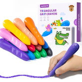 JUPITEARTH triangle crayons pack—vibrant colors for imaginative drawing