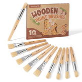 JupiterEarth jumbo round brush with ergonomic handle for confident toddler painting.