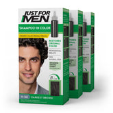 Just For Men Shampoo-In Color bottle in Darkest Brown for natural gray coverage