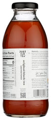 Just Ice Tea glass served highlights refreshing unsweetened taste for on the go