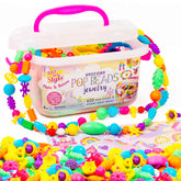 Just My Style Make Believe Unicorn Pop Beads case with handle for easy storage