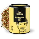 Just Spices Egg Topping pack shot highlights sesame and chili crunch for eggs