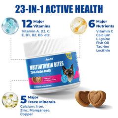 Just Try 23 in 1 Taurine cat treats omega-3 fish oil for coat and skin health