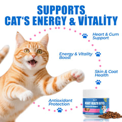 Just Try CoQ10 Cat Bites ingredients with taurine and ubiquinol.