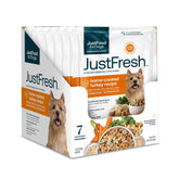 JustFoodForDogs JustFresh turkey 12oz pack front shows ready-to-serve convenience