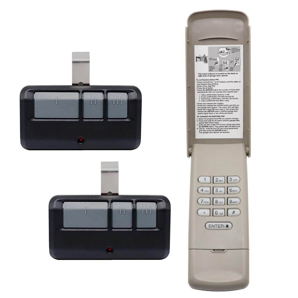JUSTHILLUP universal garage keypad closeup showing durable wireless input and multi-opener support