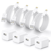 Juusmart iPhone Lightning charger 6ft 4-pack packaged for travel.