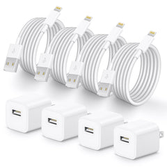 Juusmart iPhone Lightning charger 6ft 4-pack packaged for travel.