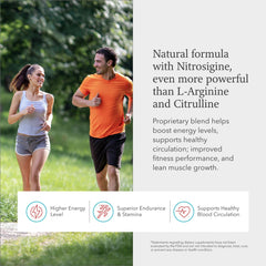 Juvenon BloodFlow-7 label details Nitrosigine and natural ingredients.
