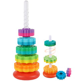 JUXUE rainbow ring stacker discs boost hand-eye coordination.