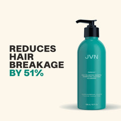 JVN Embody shampoo lather closeup demonstrates gentle cleansing without weigh-down.