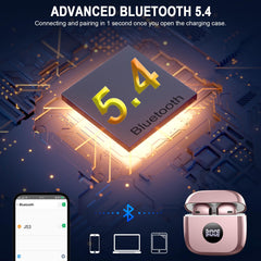 Jxrev Bluetooth 5.4 earbuds auto-reconnect for quick setup