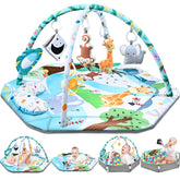 Jyusmile baby gym forest play mat with inviting textures and colors for early exploration