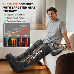 JZBRAIN leg boot knee-thigh region demonstrates heat-assisted relief
