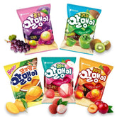 K-Herb Korean Fruit Jelly Candy grape flavor with chewy exterior and juicy center for a refreshing bite.