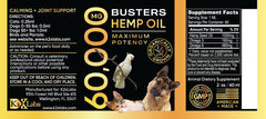 K2xLabs Buster's Hemp Oil 2-pack highlights 60 ml size for pet wellness