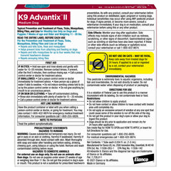 K9 Advantix II Medium Dog application demonstrates quick topical use.