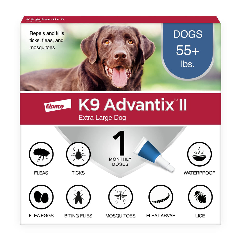 K9 Advantix II XXL bottle pour for easy monthly application on large dogs