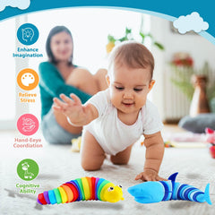 Kabvry Sensory Slug Fidget Toy – 3D articulated design for creative manipulation
