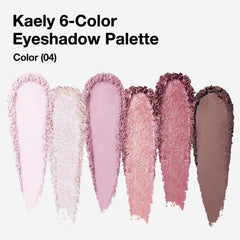 Kaely rose pink color swatches reveal rich pigments for natural to dramatic eyes.