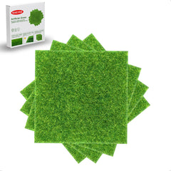 KAEZDD artificial grass tiles offer a compact 6x6 inch lawn for crafts