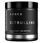 Kaged L-Citrulline bottle front in unflavored formula, ready for workouts