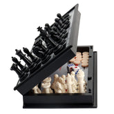 KAILE 10 inch magnetic chess set on open board shows stable pieces during play