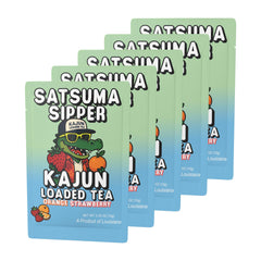 Kajun Loaded Tea Satsuma Sipper caffeine boost visual for energy awareness