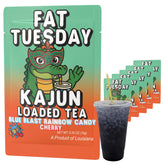 Kajun Loaded Tea Fat Tuesday Blue Blast shows bold flavor and energy
